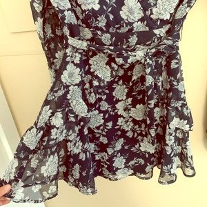 Blue Floral Midi dress